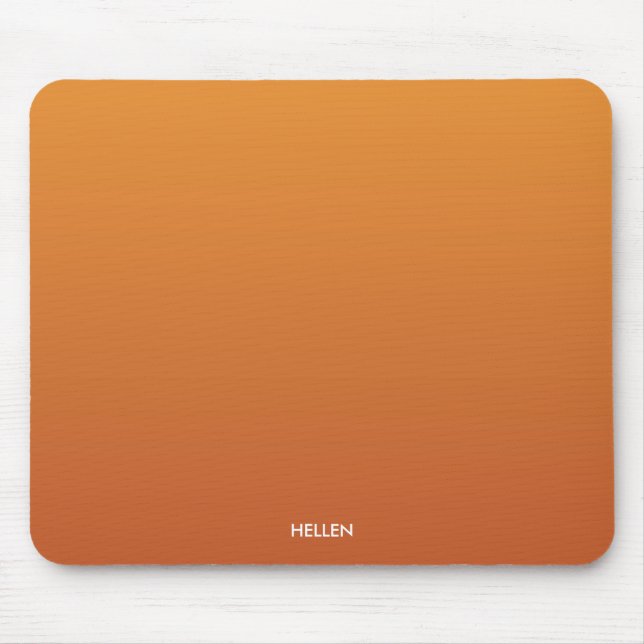 Orange Gradient Ombre Personalisiert Mousepad (Vorne)
