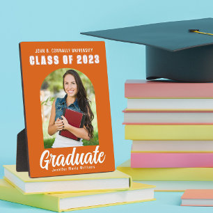 Orange Graduate Arch Modernes Abschluss Foto Fotoplatte