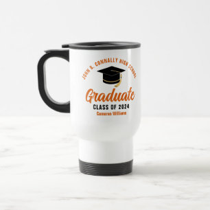 Orange Graduate Custom Abschluss Keepake Reisebecher
