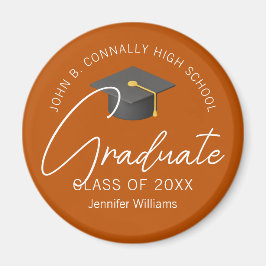 Orange Graduate Custom Graduate Party Magnet