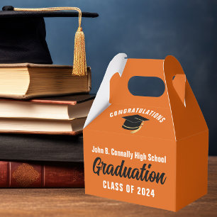 Orange Graduate Custom School Graduate Party Geschenkschachtel