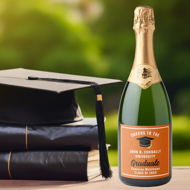 Orange Graduate Personalisiert 2025 Graduation Par (Von Creator hochgeladen)