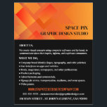 Orange Grafik, Grafik-Designer-Werbung Flyer<br><div class="desc">Orange Flyer für grafische,  grafische Designer-Werbung im Visitenkarten-Store.</div>