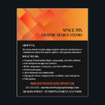 Orange Grafik, Grafik-Designer-Werbung Flyer<br><div class="desc">Orange Flyer für grafische,  grafische Designer-Werbung im Visitenkarten-Store.</div>