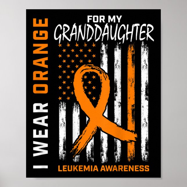 Orange Grandtochter Leukämie Bewusstsein Ameri Poster (Vorne)
