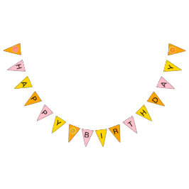 Orange, Grapefruit und Lemon Wimpelkette