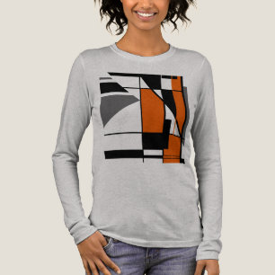 Orange Grau Schwarzes Geometrisches Mosaik MCM-Loo Tri-Blend Shirt