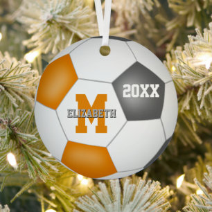 Orange grau sie ihre Schulmannschaft farbenfroh Fu Ornament Aus Metall