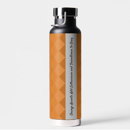 Orange & Grau Tagline Black Trinkflasche