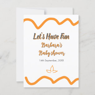 Orange graue Retro spanische Babydusche boho moder Postkarte