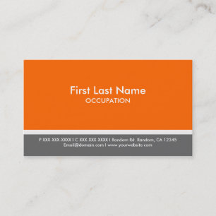 Orange graue Streifen einfache benutzerdefinierte  Visitenkarte