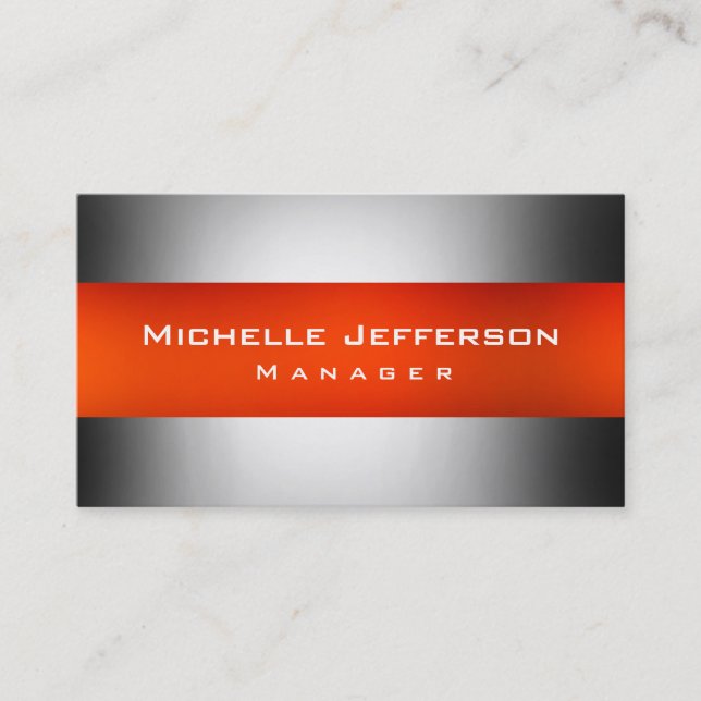 Orange Gray Creative Manager Business Card Visitenkarte (Vorderseite)