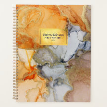 Orange Gray Gold als Abstrakter Planner
