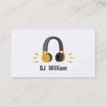 Orange Gray Headphones DJ Disk Jockey