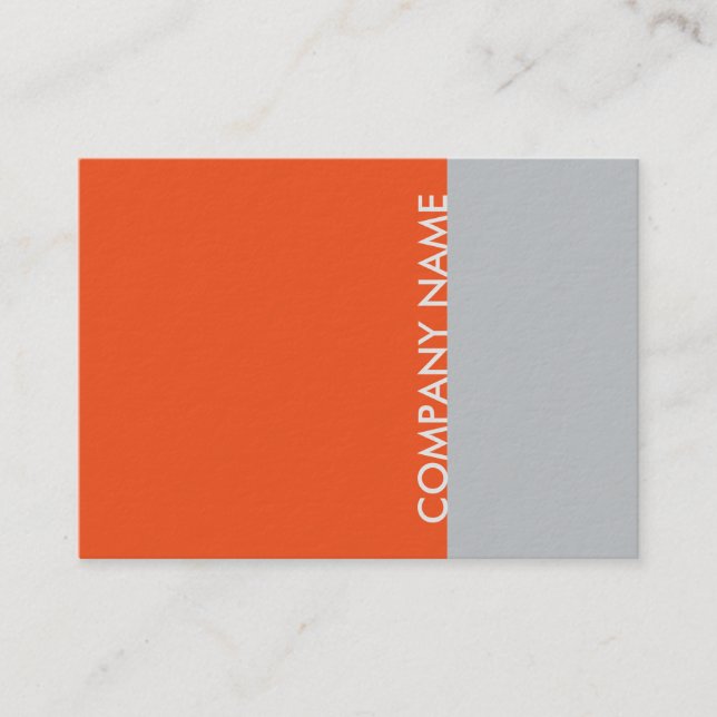 Orange Gray Modern Visitenkarte (Vorderseite)