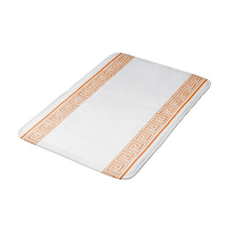 Orange Grecian Frieze Design Badematte