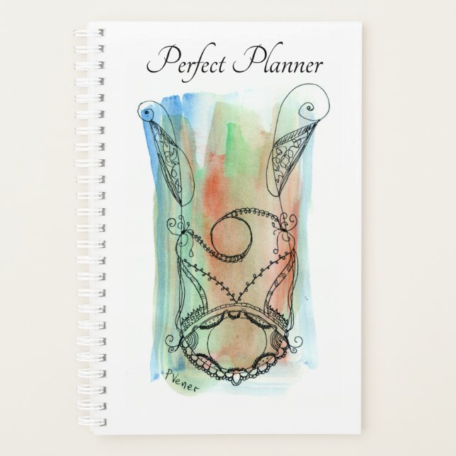 Orange Green Blue Fantasy Necklace Planer (Vorderseite)