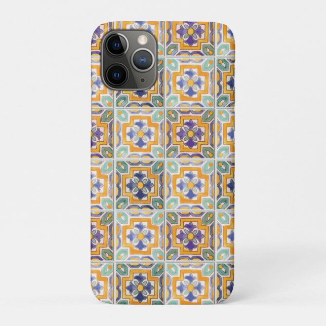 Orange-Green-Blue Tile iPhone/iPad Gehäuse Case-Mate iPhone Hülle (Rückseite)