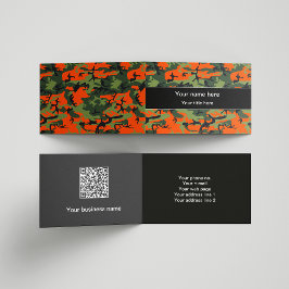 Orange Green Camouflage, Militär, Armee Visitenkarten