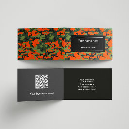 Orange Green Camouflage, Militär, Armee Visitenkarten