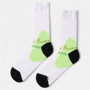 Orange Green Ei Happy Oaster fügen Sie den Namen N Socken