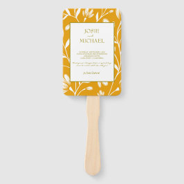 Orange Green Floral Wedding Fächer