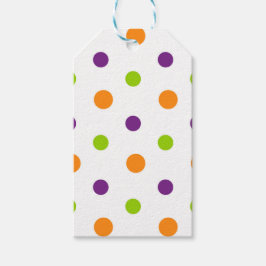 ORANGE GREEN LILA HALLOWEEN POLKA DOTS GESCHENKANHÄNGER