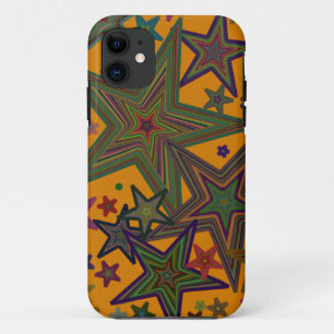 Orange Green Party Stars Case-Mate iPhone Hülle