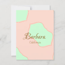 Orange green pastel boho add name place rustic ele