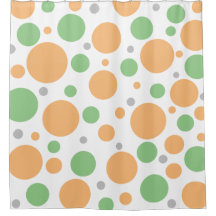 Orange Green Silver Geometric Circles