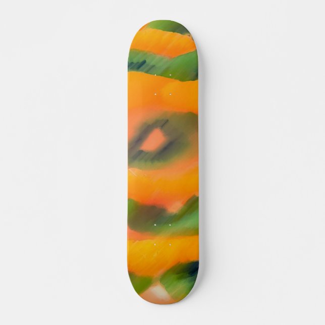 Orange Green Skateboard (Vorne)