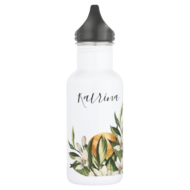 Orange Grove Citrus Botanical Edelstahlflasche (Links)