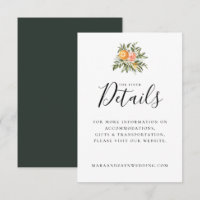 Orange Grove Citrus Botanical Wedding Details