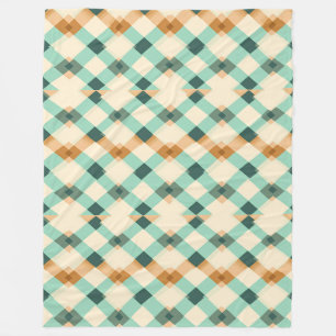 Orange, grün und blau Streifen Fleecedecke