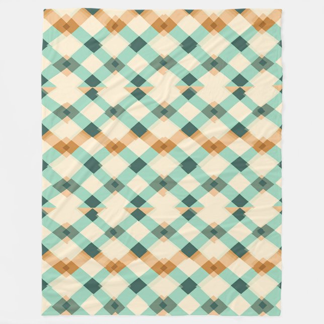 Orange, grün und blau Streifen Fleecedecke (Vorderseite)