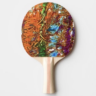 Orange, Grüne, Blaue, Lila Marmor-Kunstwerke Tischtennis Schläger