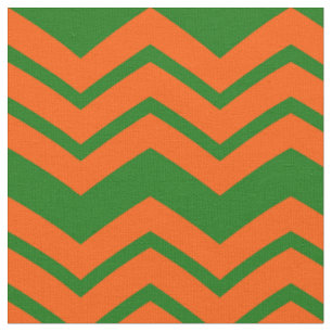 Orange Grüne Chevron-Zickzack-Design Stoff