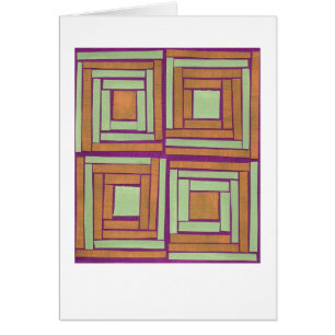 Orange grüner Quadratentwurf