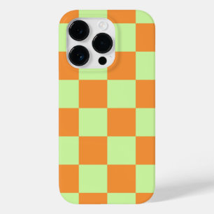 Orange Grünes Zitrus-Karo-Karo-Muster Case-Mate iPhone 14 Pro Hülle