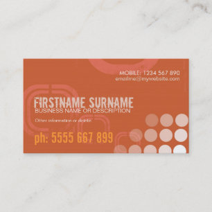 Orange Grunge Electro Dubstep DJ Business Card Visitenkarte