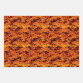 Orange Grunge Geschenkpapier Set