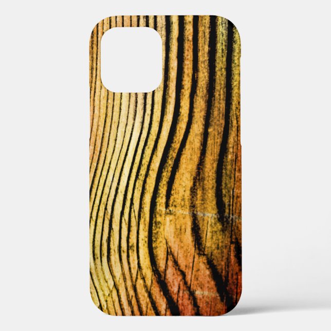 Orange Grunge Wood Grain Case-Mate iPhone Hülle (Rückseite)