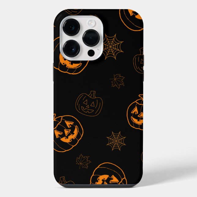 Orange Gruselig Halloween iPhone Hülle (Rückseite)