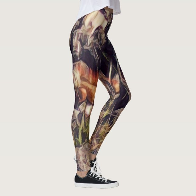 Orange Guana Art Leggings (Rechts)