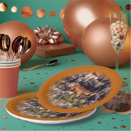 Orange Guana Art Pappteller