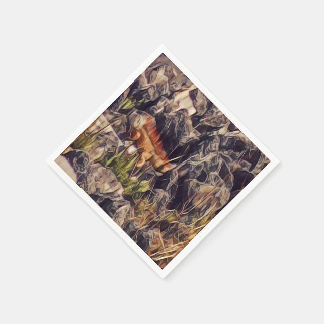 Orange Guana Art Serviette (Ecke)