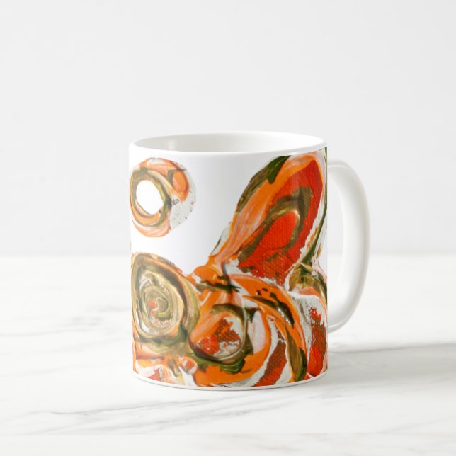 Orange Guardian Angel Custom Art Kaffee Tasse Cup (VorderseiteRechts)