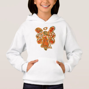 Orange Guardian Angel Holiday Hoodie Sweatshirt