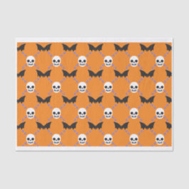 Orange Gucci Skull Pattern Seidenpapier