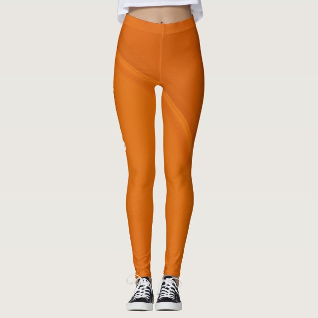 Orange Gym Yoga Workout Leggings (Vorderseite)